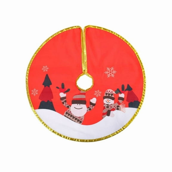 Elegant Christmas Tree Skirt with Gold Trim Beautiful Gold Trimmed Christmas Tree Skirt Tree Cover for Holiday Setting