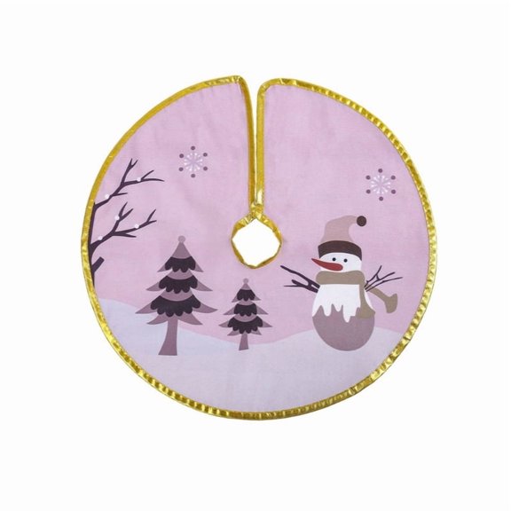 Elegant Christmas Tree Skirt with Gold Trim Beautiful Gold Trimmed Christmas Tree Skirt Tree Cover for Holiday Setting