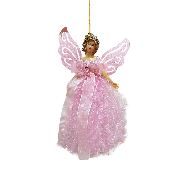 Elegant Christmas Tree Topper Angel Decoration With Hanging Rope Portable Holiday Treetop Ornament For Festive Xmas