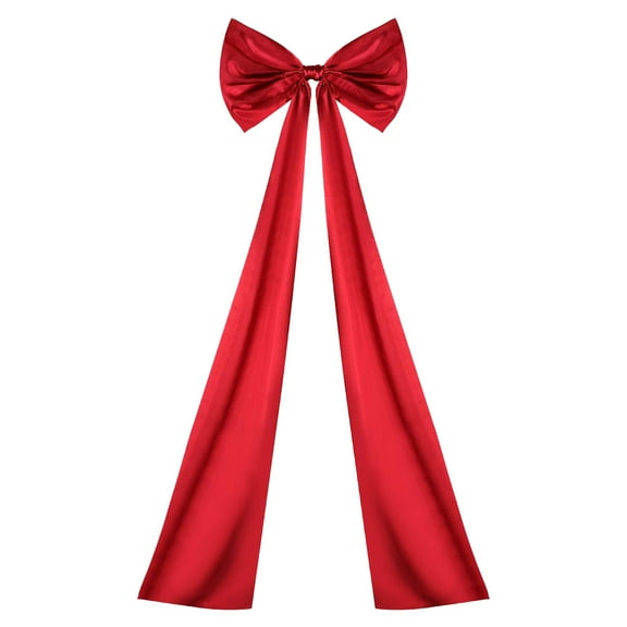 Elegant Christmas Tree Topper Bow Large Satin Decoration for Holiday Party Wedding Home Car Wreath Supplies