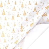 Designed Rulling Paper Elegant Christmas Wrapping Paper Set, Jumbo Roll, Gold Silver Foil ...
