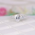 thumbnail image 1 of Tear Drop Moissanite Wedding Ring, Classic Engagement Ring, 925 Sterling Silver Women Delicate Ring, Art Deco Gift For Her, Bridesmaid Ring, 1 of 2