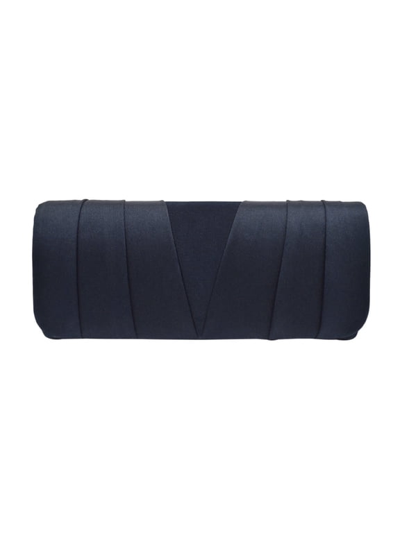 Elegant Classic Solid Satin Pleated Satin Flap Clutch Evening Bag Handbag