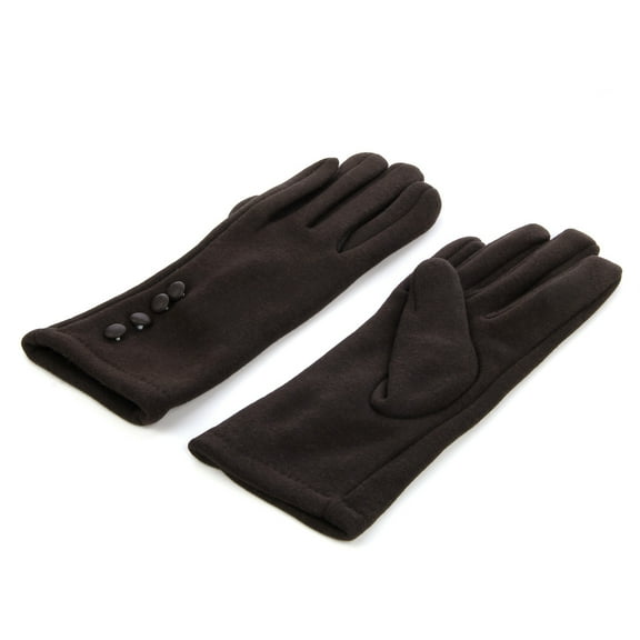 Elegant Classic Women's Winter Thermal Gloves with Buttons