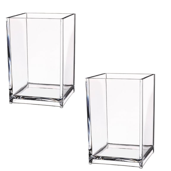 Elegant Clear Acrylic Storage Cube, Break Resistant Non Breakable Plastic Flower Vases Cubes for Home Decor, Heavy Duty Material Ensures Durability and Versatility for Any Space