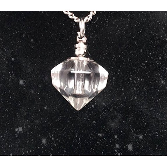 Elegant Clear-Crystal CREMATION URN Personal Mourning Stone with Velvet Pouch & Fill Kit