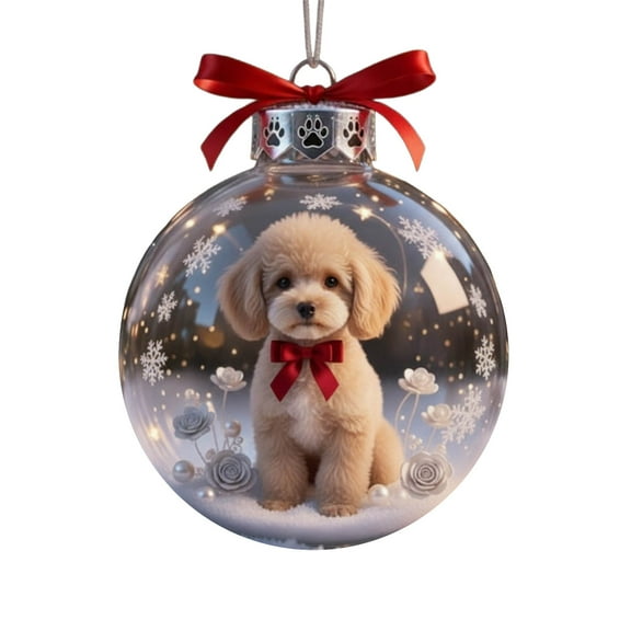 Elegant Clear Crystal Glass Christmas Ball Ornament Set - Sparkling Shatterproof Plastic Xmas Tree Decor for Memorial Room Desk Decorations, Unique Holiday Gift Idea