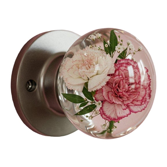 Elegant Clear Flower Door Handle Retro Round Crystals Knob Artistics Bedroom Decoration Nature Styles Home Hardware
