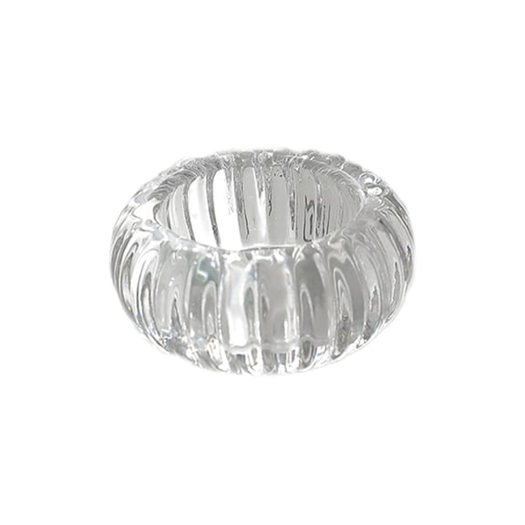 Elegant Clear Glass Candlestick Antique Style Romantic Light for Dining & Home Decor, Durable Crystal Candle Holder for Atmosphere Enhancement