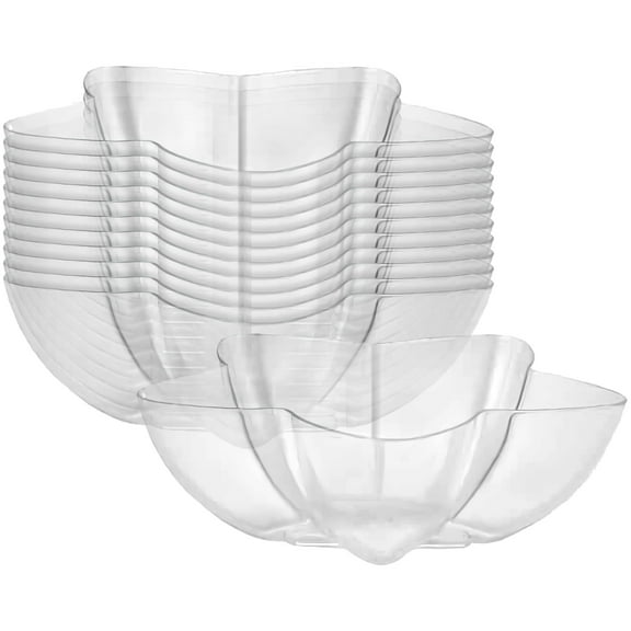 Elegant Clear Mini Stardish 3 oz. - Premium Plastic Star-Shaped Dishes Pack of 12 - Perfect for Banquets, Dinners, Parties, Upscale Caterings & Home Use