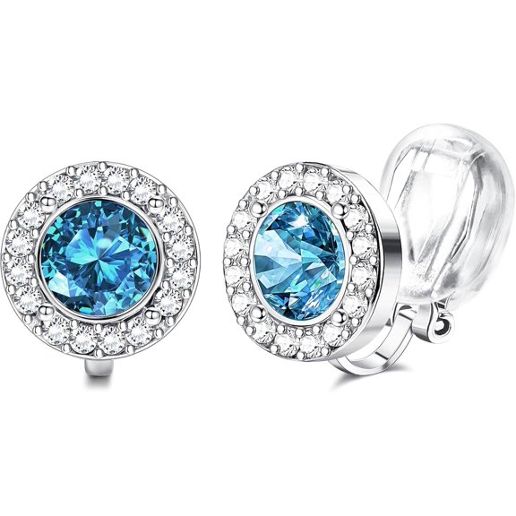 Elegant Clip On Earrings For Women Crystal Wedding Earrings Clip On Rhinestone Formal Earrings For Brides Bridesmaids Non Pierced Jewelry[Z5708]