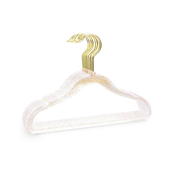 Elegant Closet Addition, Clear Crystal Hangers For A Timeless Look, Sturdy And Sleek Construction Ensures Durability, Non-slip Space Saving Keeps Your Clothes Secure, Invisible