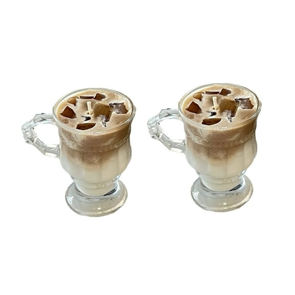 Elegant Coffee Scented Candle in Cup-Shaped Glass for Cozy Ambience, Long-Lasting Aroma of Milk and Tiramisu Notes, Perfect for Living Room, Bedroom, or Study Room Decor and Gift-Giving