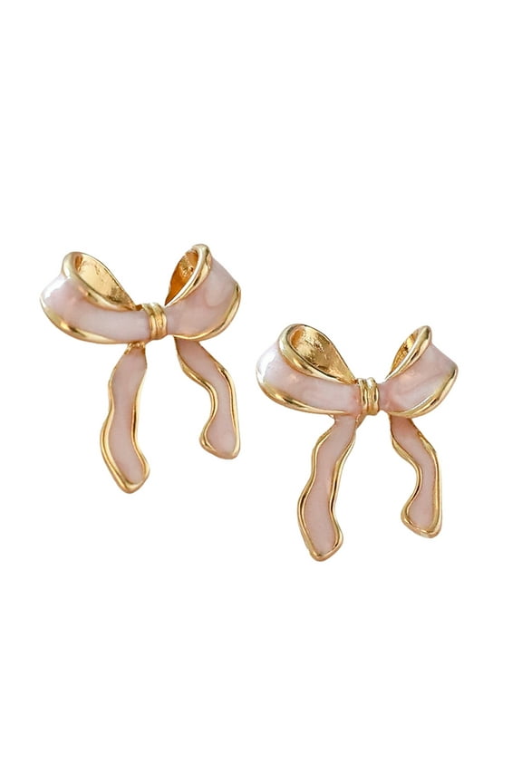 Elegant Colorful Bowknot Earrings Handmade Ear Studs for Women Everyday Wear Bows Ear Accessories Christmas