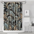 thumbnail image 1 of Elegant Colorful Paisley Curtain 72x72 Inches, Quick-Dry Polyester with Hooks, Vintage Boho Floral Pattern for Bathrooms, 1 of 5