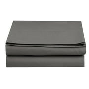 Elegant Comfort 1 Piece Flat Sheet Polyester California King Gray 1500 Thread Count