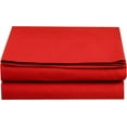 thumbnail image 1 of Elegant Comfort 1500 Premium Hotel Quality 1-Piece Flat Sheet, Softest Quality Microfiber - California King Red, 1 of 5