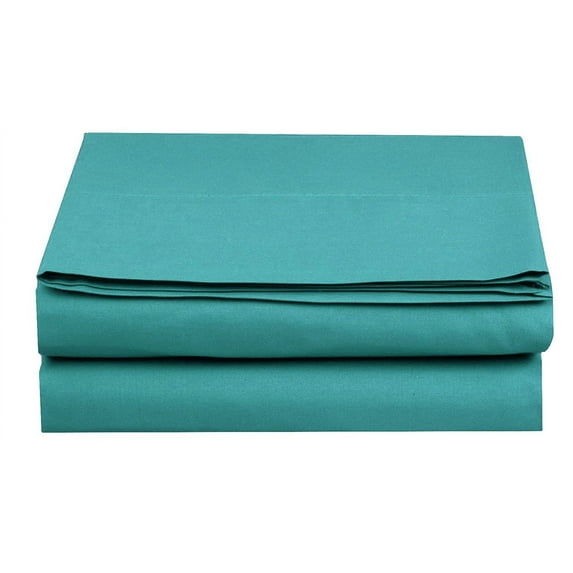 Elegant Comfort 1 Piece Flat Sheet Polyester Twin Blue 1500 Thread Count