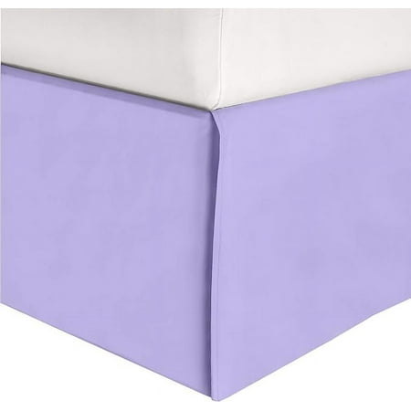 Elegant Comfort 1-Piece Solid Bed Skirt, 1500 Series, Minimalist Design with a Modern Look- Easy Care, Wrinkle and Stain Resistant, Bedskirt, Cali King, Joyful Lilac