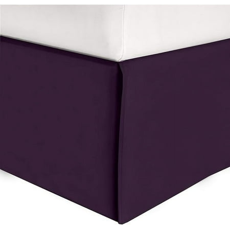 Elegant Comfort 1-Piece Solid Bed Skirt, 1500 Series, Minimalist Design with a Modern Look- Easy Care, Wrinkle and Stain Resistant, Bedskirt, Cali King, Passionate Purple