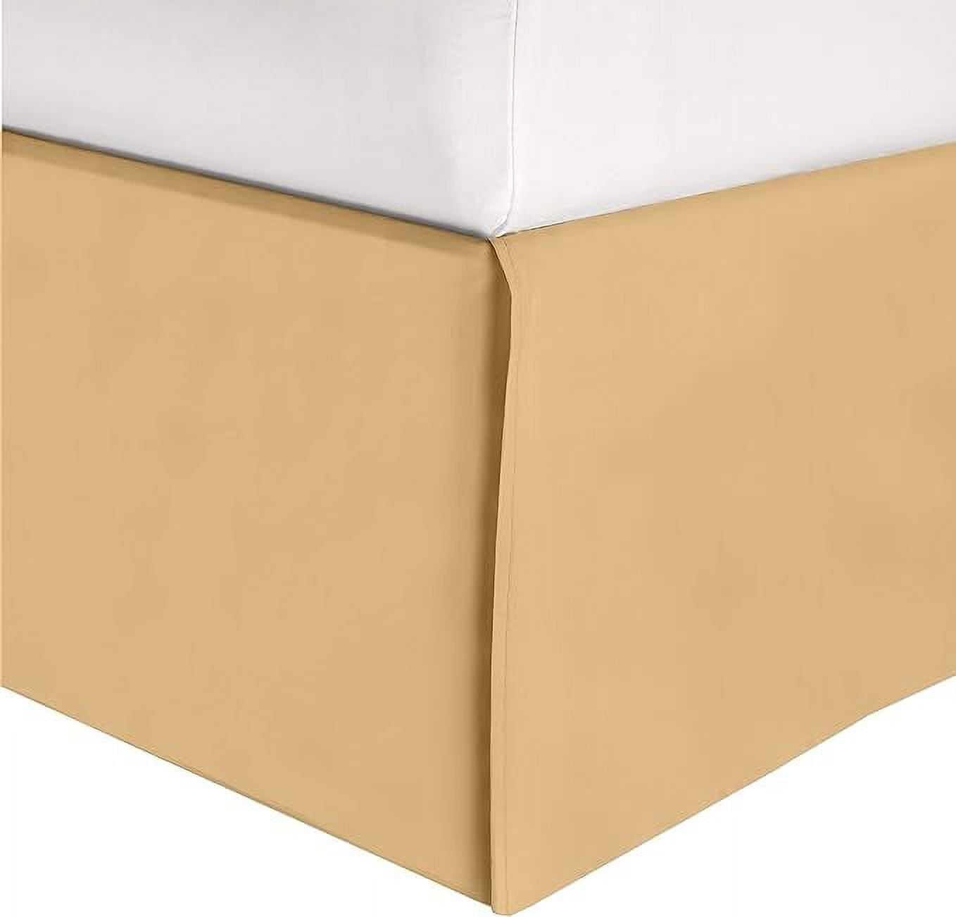 Elegant Comfort 1-Piece Solid Bed Skirt, 1500 Series, Minimalist Design with a Modern Look- Easy Care, Wrinkle and Stain Resistant, Bedskirt, Full, Empire Gold