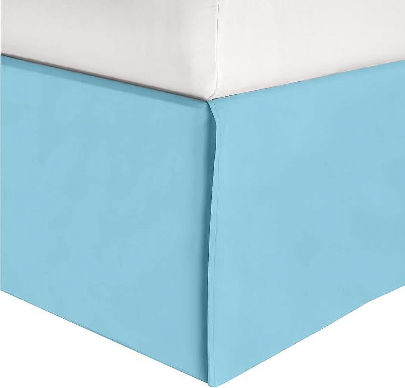 Elegant Comfort 1-Piece Solid Bed Skirt, 1500 Series, Minimalist Design with a Modern Look- Easy Care, Wrinkle and Stain Resistant, Bedskirt, King, Aquamarine