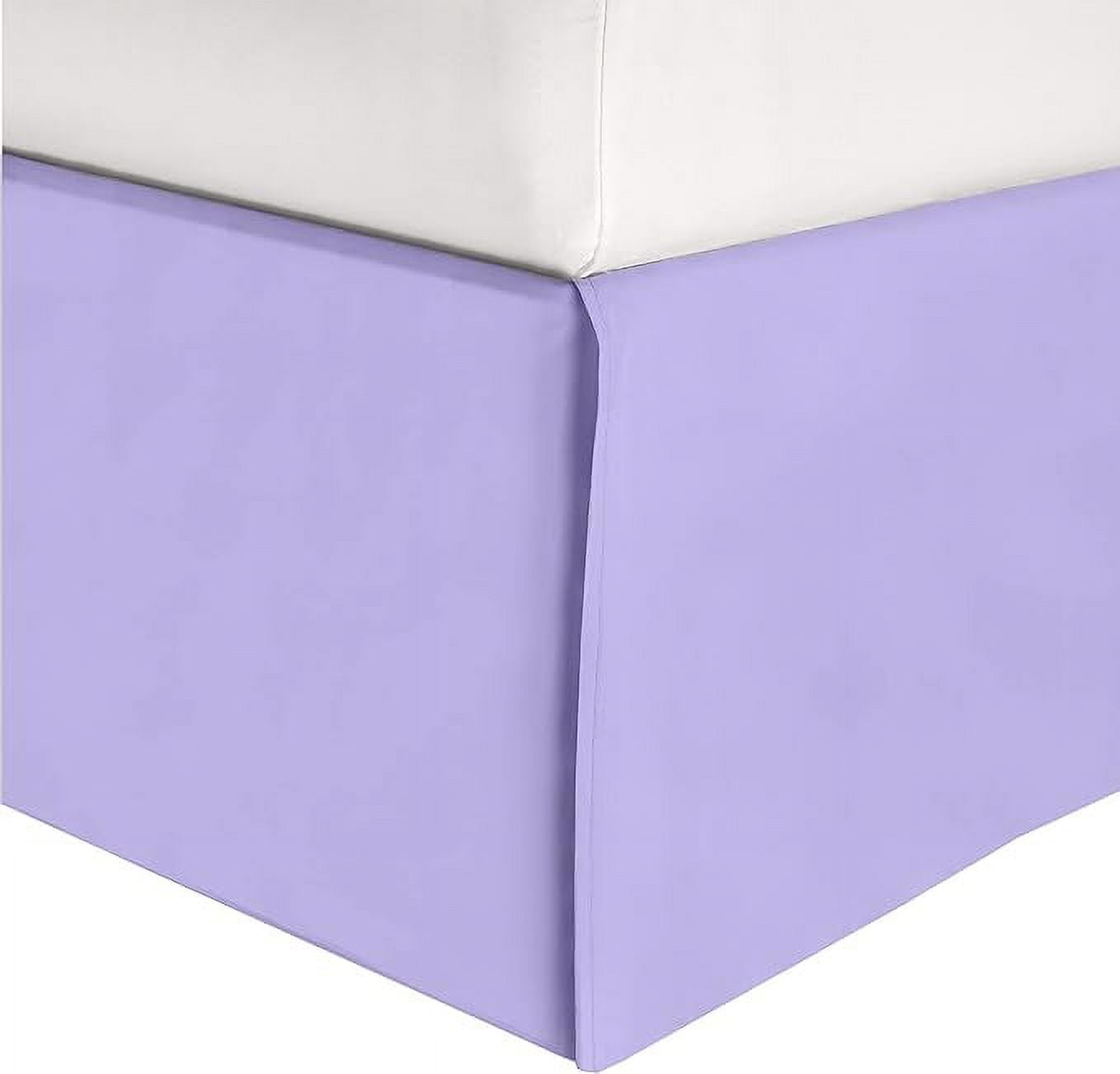 Elegant Comfort 1-Piece Solid Bed Skirt, 1500 Thread Count, Minimalist Design, Easy Care, Wrinkle and Stain Resistant , Full, Joyful Lilac