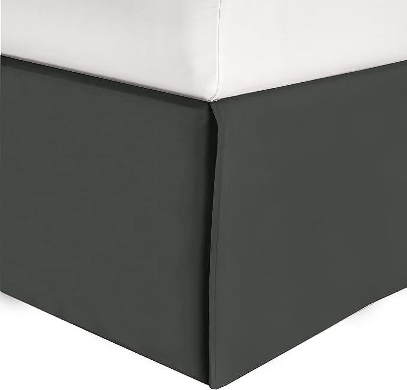 Elegant Comfort 1-Piece Solid Bed Skirt, 1500 Thread Count, Minimalist Design, Easy Care, Wrinkle and Stain Resistant , Twin, Stormy Gray
