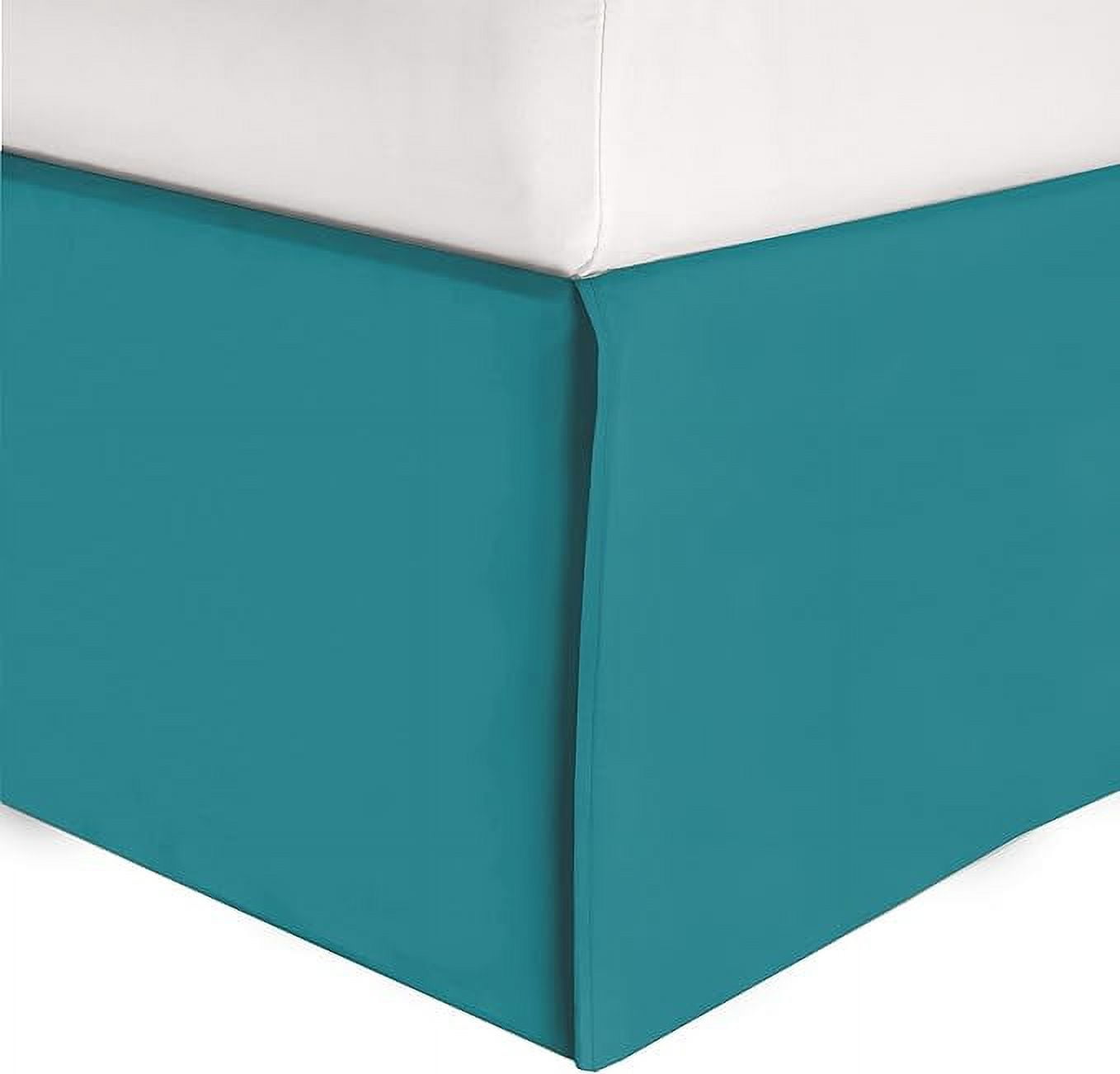 Elegant Comfort 1-Piece Solid Bed Skirt, 1500 Thread Count, Minimalist Design, Easy Care, Wrinkle and Stain Resistant , Twin, Tempo Teal