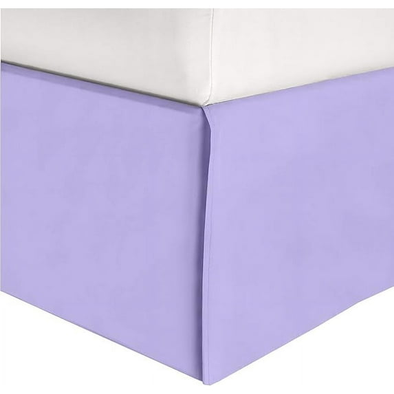 Elegant Comfort 1-Piece Solid Bed Skirt, 1500 Thread Count Quality, Minimalist Design with a Modern Look- Easy Care, Wrinkle and Stain Resistant, Bedskirt, Full, Joyful Lilac