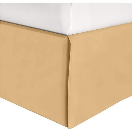 Elegant Comfort 1-Piece Solid Bed Skirt, 1500 Thread Count Quality, Minimalist Design with a Modern Look- Easy Care, Wrinkle and Stain Resistant, Bedskirt, Twin, Empire Gold