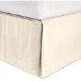 thumbnail image 1 of Elegant Comfort 1-Piece Striped Bed Skirt, 1500 Series, Stylish Design, Pleated for a Clean Look- Easy Care, Wrinkle and Stain Resistant, Stripe, Cali King, Ivory-Cream, 1 of 7