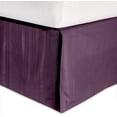 thumbnail image 1 of Elegant Comfort 1-Piece Striped Bed Skirt, 1500 Series, Stylish Design, Pleated for a Clean Look- Easy Care, Wrinkle and Stain Resistant, Stripe, King, Purple, 1 of 7