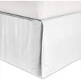 thumbnail image 1 of Elegant Comfort 1-Piece Striped Bed Skirt, 1500 Series, Stylish Design, Pleated for a Clean Look- Easy Care, Wrinkle and Stain Resistant, Stripe, Twin, White, 1 of 7