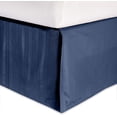 thumbnail image 1 of Elegant Comfort 1-Piece Striped Bed Skirt, 1500 Thread Count Quality, Stylish Design, Pleated for a Clean Look- Easy Care, Wrinkle and Stain Resistant, Stripe, Full, Navy Blue, 1 of 5
