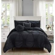 Elegant Comfort 10 Piece Bed Sheets Full/Queen Black Sunflower - 2000 Thread Count Microfiber