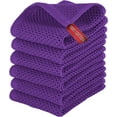 thumbnail image 1 of Elegant Comfort 100% Turkish Cotton 6-Pack Waffle Kitchen Towels - Quick Drying and Absorbent Kitchen Dishcloth Towels, Soft Multi-Purpose Cleaning Towels, 13 x 13, Purple, 1 of 5