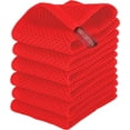 thumbnail image 1 of Elegant Comfort 100% Turkish Cotton 6-Pack Waffle Kitchen Towels - Quick Drying and Absorbent Kitchen Dishcloth Towels, Soft Multi-Purpose Cleaning Towels, 13 x 13, Red, 1 of 5