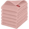 thumbnail image 1 of Elegant Comfort 100% Turkish Cotton 6-Pack Waffle Kitchen Towels - Quick Drying and Absorbent Kitchen Dishcloth Towels, Soft Multi-Purpose Cleaning Towels, 16 x 25, Dusty Rose, 1 of 5