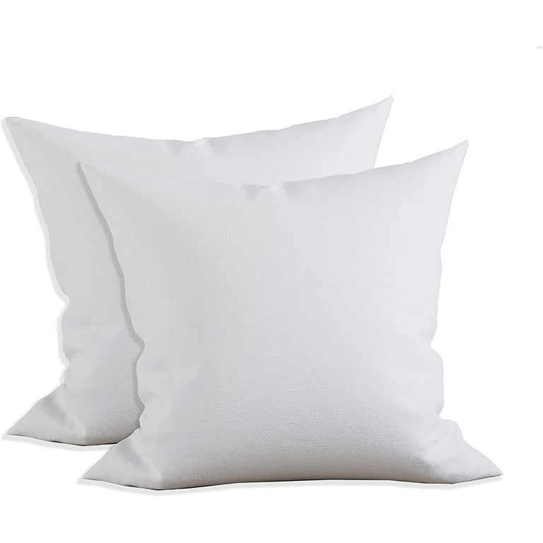 Elegant Comfort 12 x 12 Pillow Inserts - Set of 2 - Square Form Throw  Pillow Inserts with Poly-Cotton Shell and Siliconized Fiber Filling - Ideal  for
