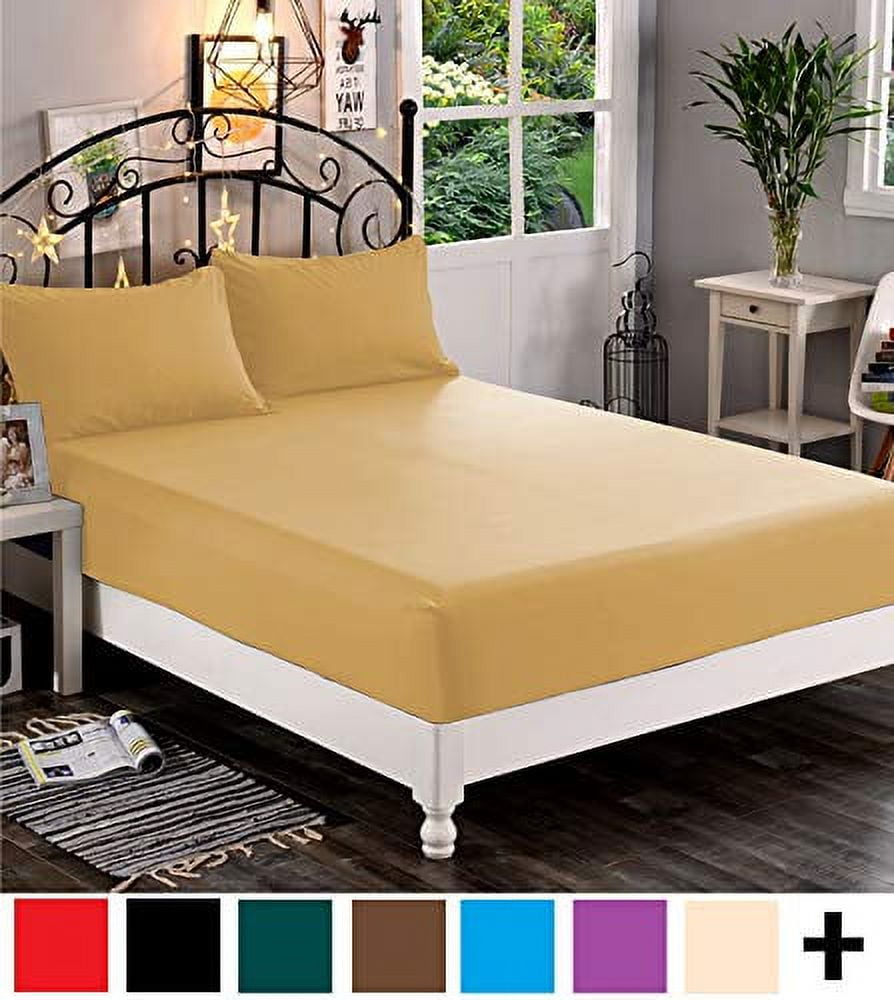 Elegant Comfort 1500 Premium Hotel Quality 1Piece Fitted Sheet, Softest Quality Microfiber