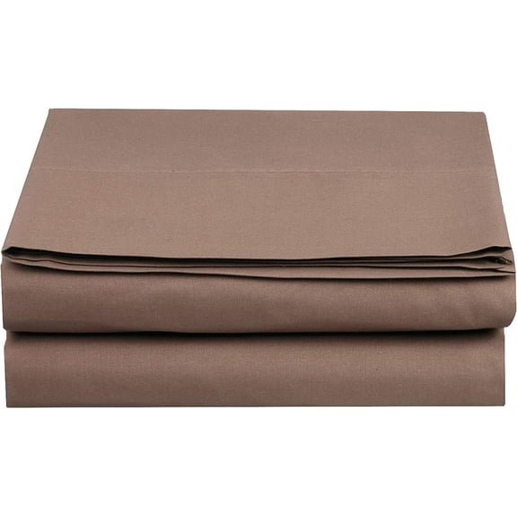 Elegant Comfort 1500 Premium Hotel Quality 1-Piece Flat Sheet, Softest Quality Microfiber - Twin Taupe