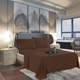 thumbnail image 1 of Elegant Comfort 1500 Series 1-Piece Flat Sheet - Soft Breathable Top Sheet, Queen, Brown, 1 of 4