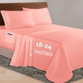 thumbnail image 1 of Elegant Comfort 1500 Series Bed Sheets All Around Elastic 18 - 24 Inches Deep Fitted Sheet - Extra Deep Pocket Sheets, California King, Dusty Rose, 1 of 5