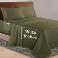 thumbnail image 1 of Elegant Comfort 1500 Series Bed Sheets All Around Elastic 18 - 24 Inches Deep Fitted Sheet - Extra Deep Pocket Sheets - King Lime, 1 of 5