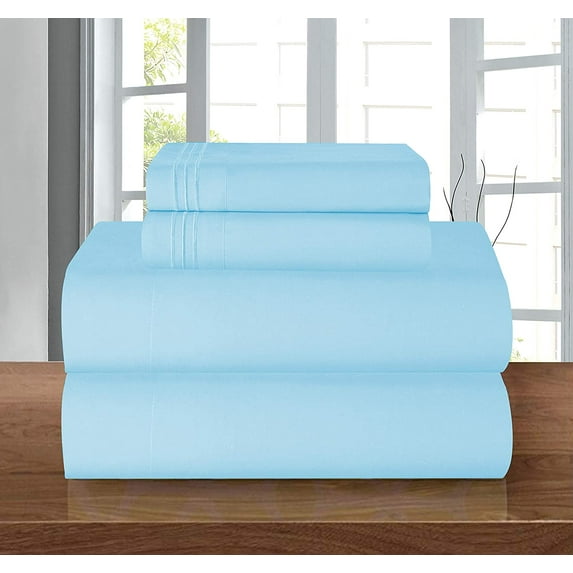 Elegant Comfort 1500 Series Bed Sheets Queen, Aqua