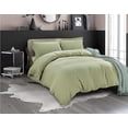 thumbnail image 1 of 1500 Series Deep Pocket Wrinkle Free 3 pc Duvet Cover Set with Pillow Shams , Full/Queen - Green, 1 of 5