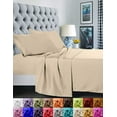 thumbnail image 1 of Elegant Comfort 3 Piece Bed Sheets Solid Print 1500 Series Microfiber Full Cream, 1 of 5