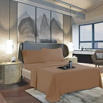 Elegant Comfort 1500 Series Flat Sheet , Soft Top Sheet, 1 Piece Twin/Twin XL, Taupe