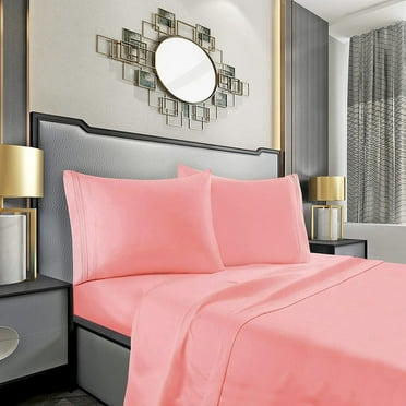 Elegant Comfort 1500 Series Microfiber Deep Pocket Bedroom Sheet Set, Full, Dusty Rose